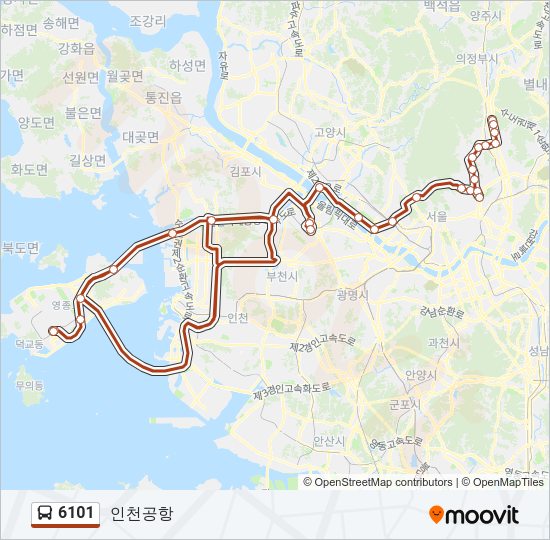 6101 Bus Line Map