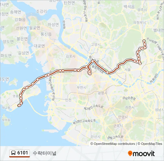 6101 Bus Line Map