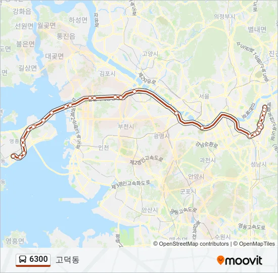 6300 버스 노선 지도