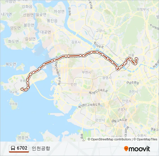 6702 Bus Line Map