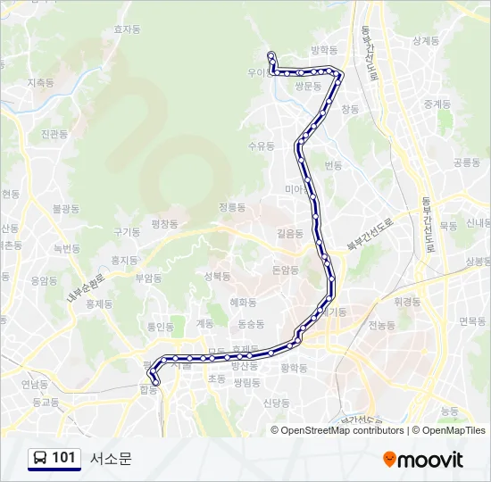 101 Bus Line Map