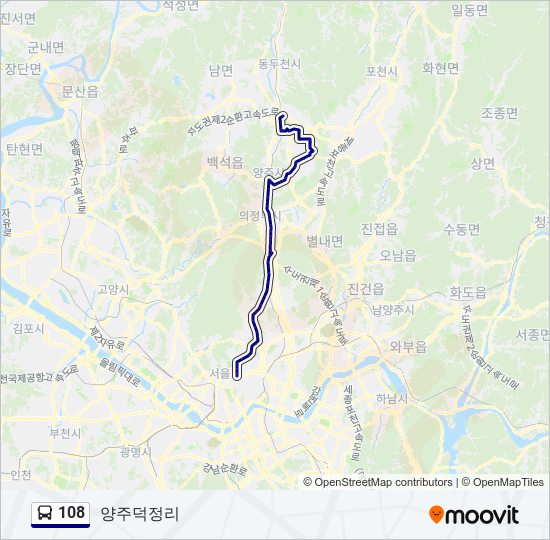 108 bus Line Map