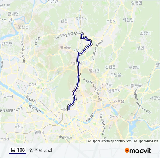 108 Bus Line Map