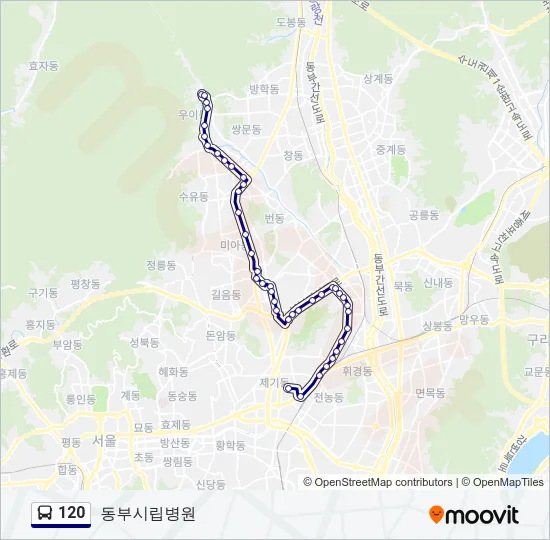 120 Bus Line Map