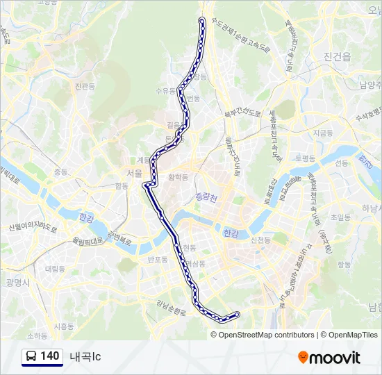 140 Bus Line Map