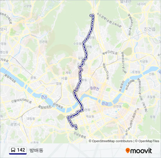 142 Bus Line Map