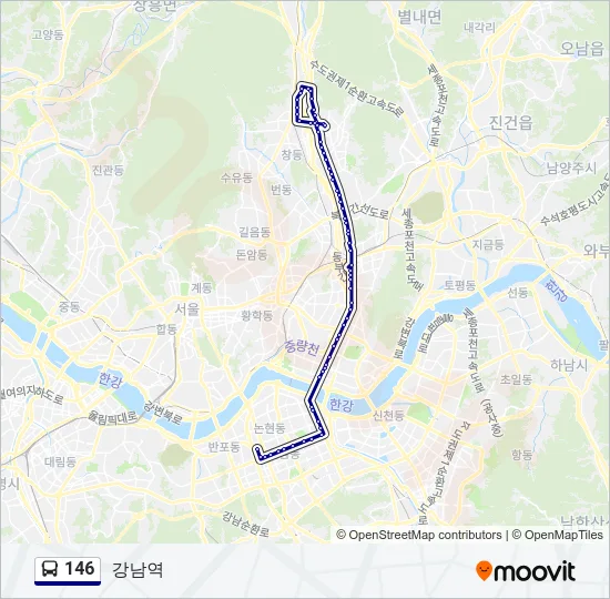 146 Bus Line Map