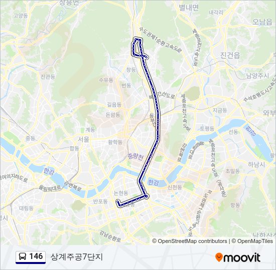 146 Bus Line Map
