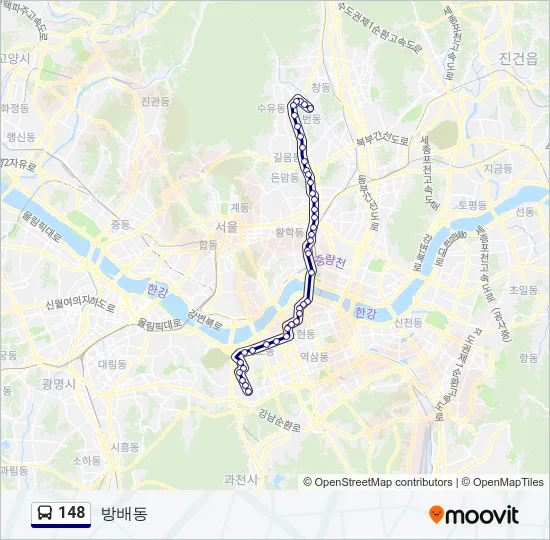 148 Bus Line Map