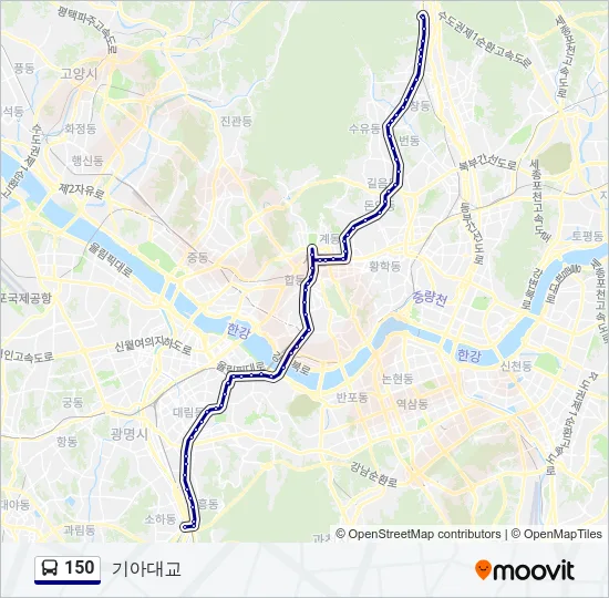 150 Bus Line Map