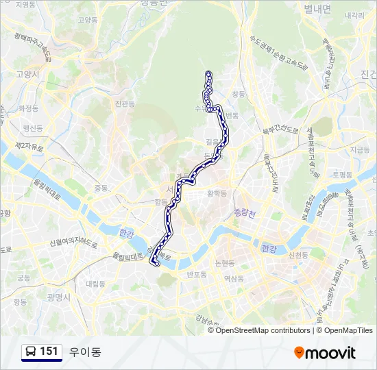 151 Bus Line Map