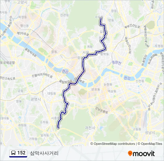 152 버스 노선 지도