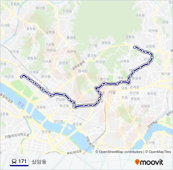 171 버스 노선 지도
