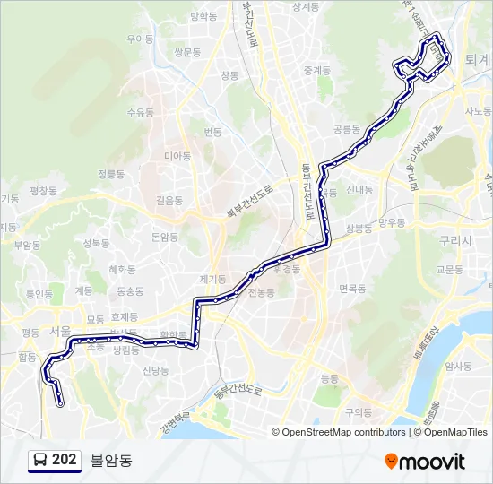 202 Bus Line Map