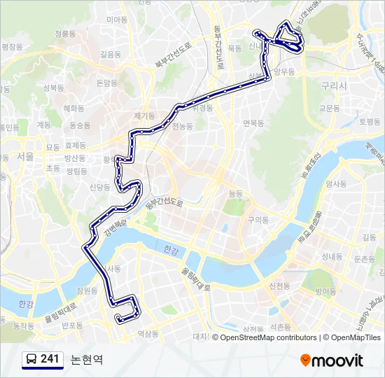 241 Bus Line Map