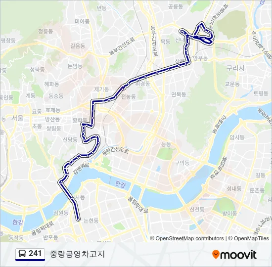 241 Bus Line Map