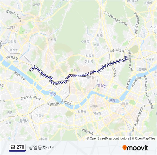 270 bus Line Map