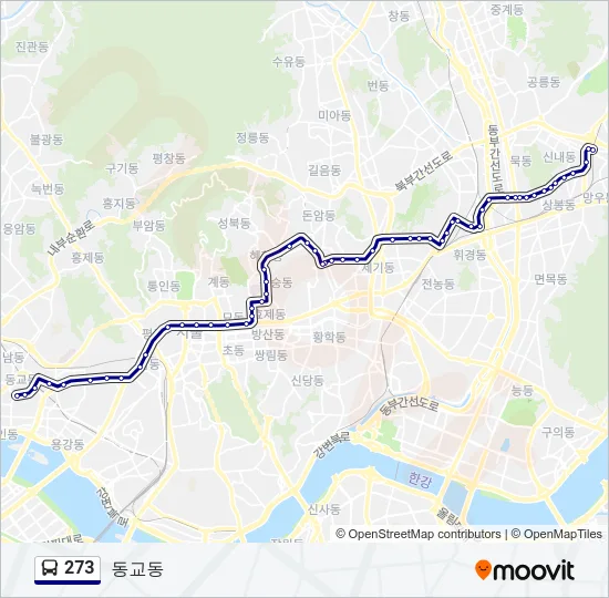 273 Bus Line Map