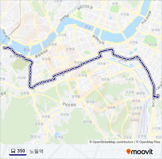 350 bus Line Map