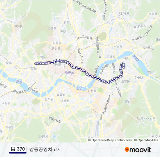 370 Bus Line Map