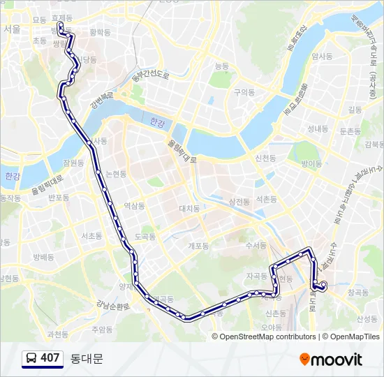 407 Bus Line Map