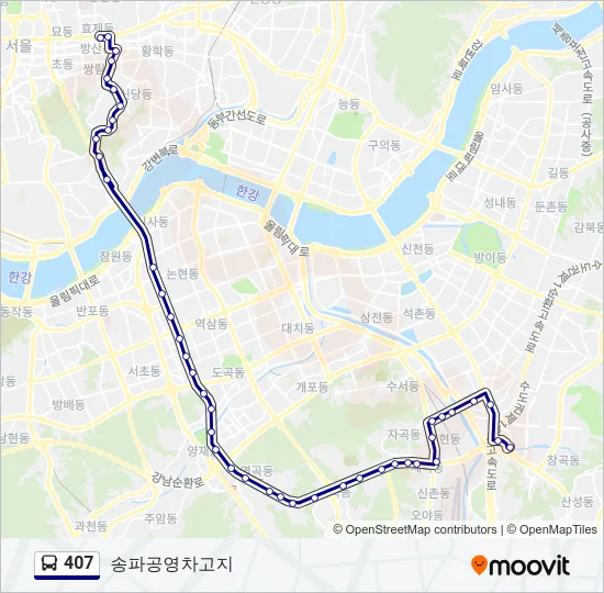 407 Bus Line Map
