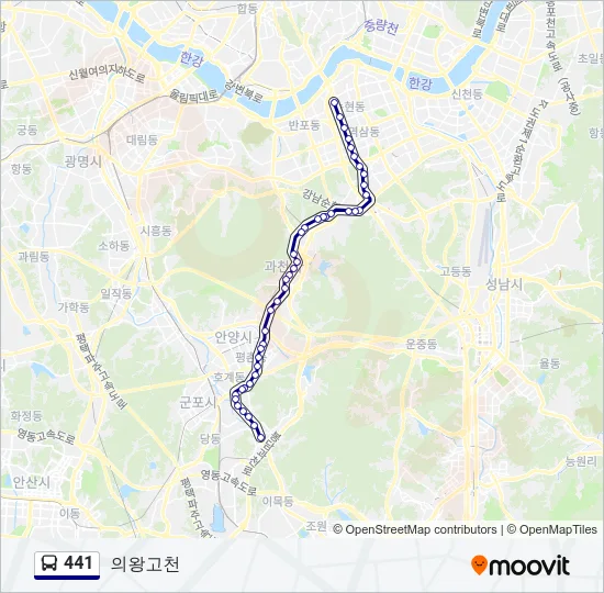 441 버스 노선 지도