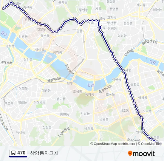 470 Bus Line Map