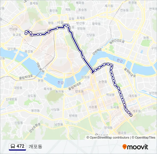 472 Bus Line Map