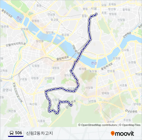 506 버스 노선 지도