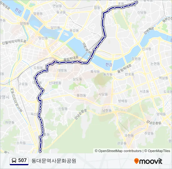 507 Bus Line Map