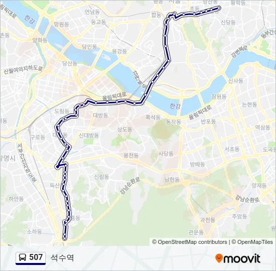 507 버스 노선 지도