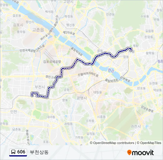 606 Bus Line Map
