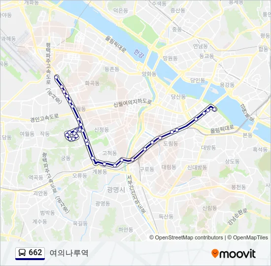 662 Bus Line Map