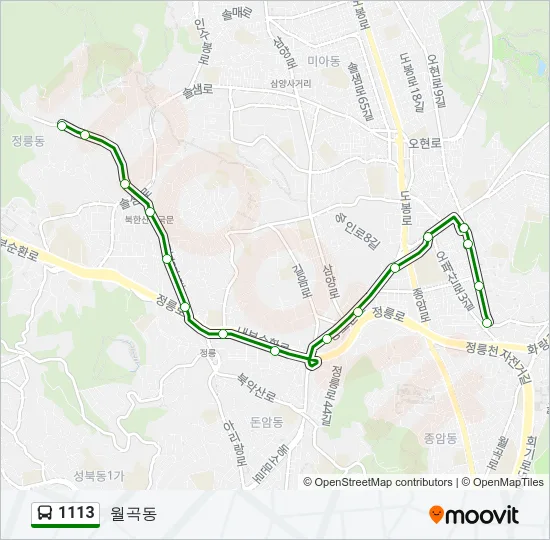 1113 Bus Line Map