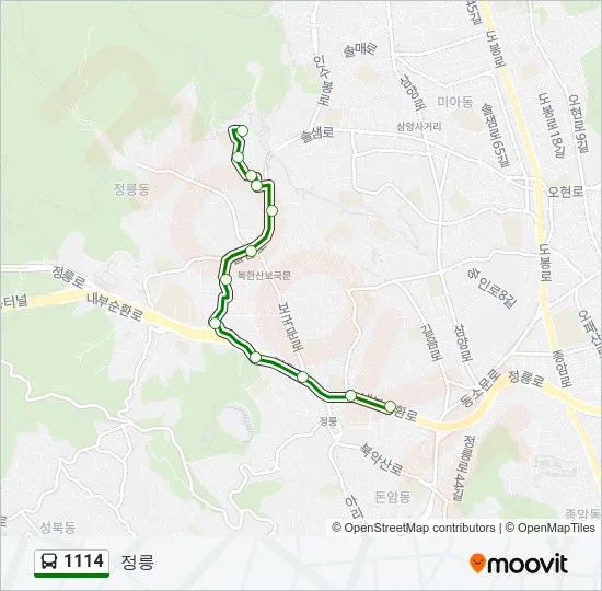 1114 Bus Line Map