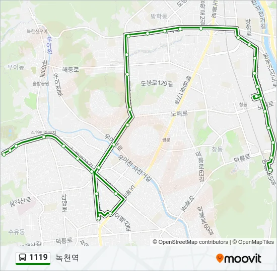 1119 Bus Line Map