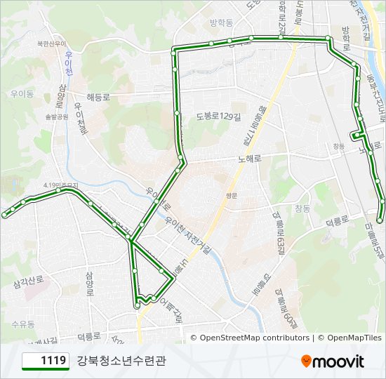 1119 bus Line Map