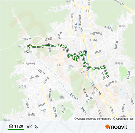 1120 bus Line Map