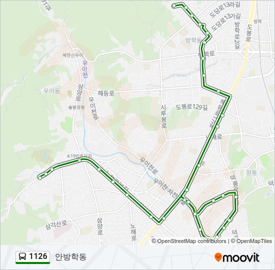 1126 버스 노선 지도
