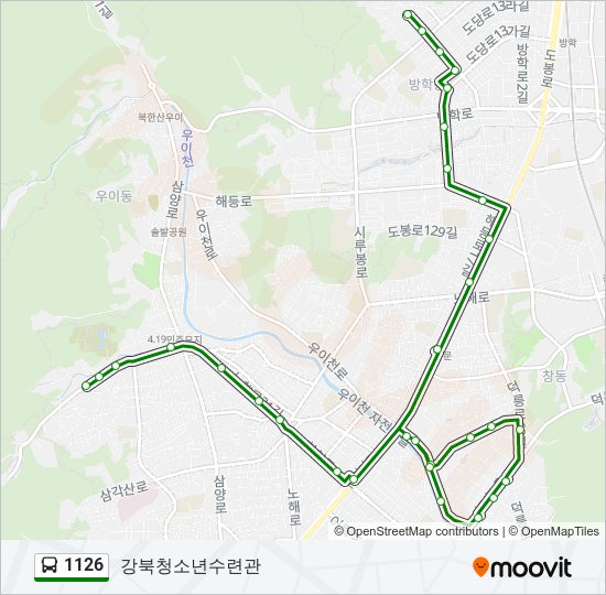 1126 bus Line Map