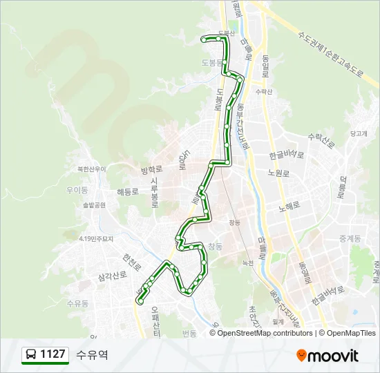 1127 Bus Line Map