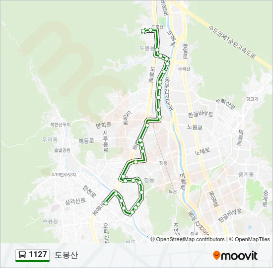 1127 Bus Line Map