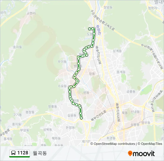 1128 Bus Line Map