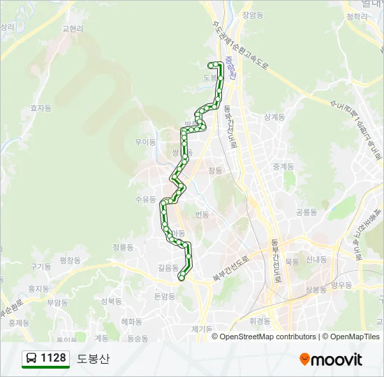 1128 Bus Line Map