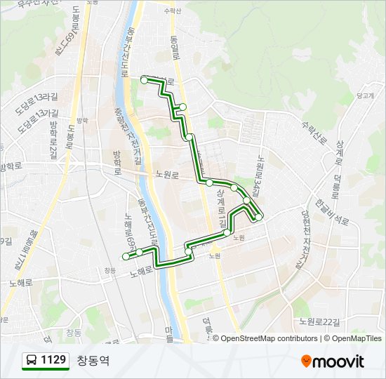 1129 bus Line Map