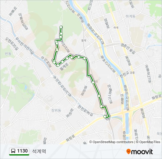 1130 bus Line Map