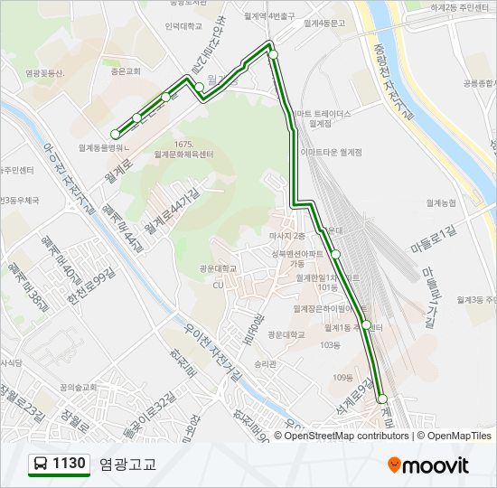 1130 버스 노선 지도