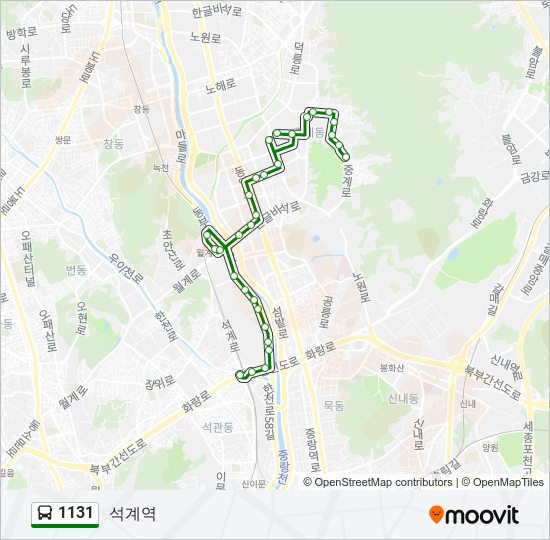 1131 bus Line Map