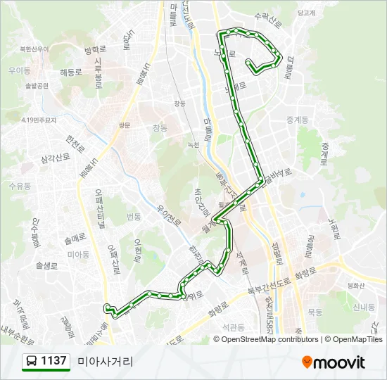 1137 Bus Line Map